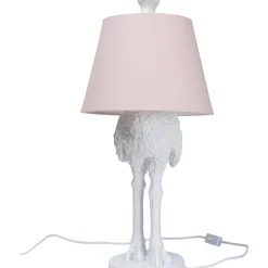 Lampe A Poser Animal Ostrich Blanc 66Cm