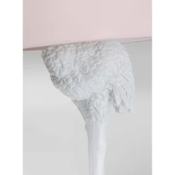 Lampe A Poser Animal Ostrich Blanc 66Cm