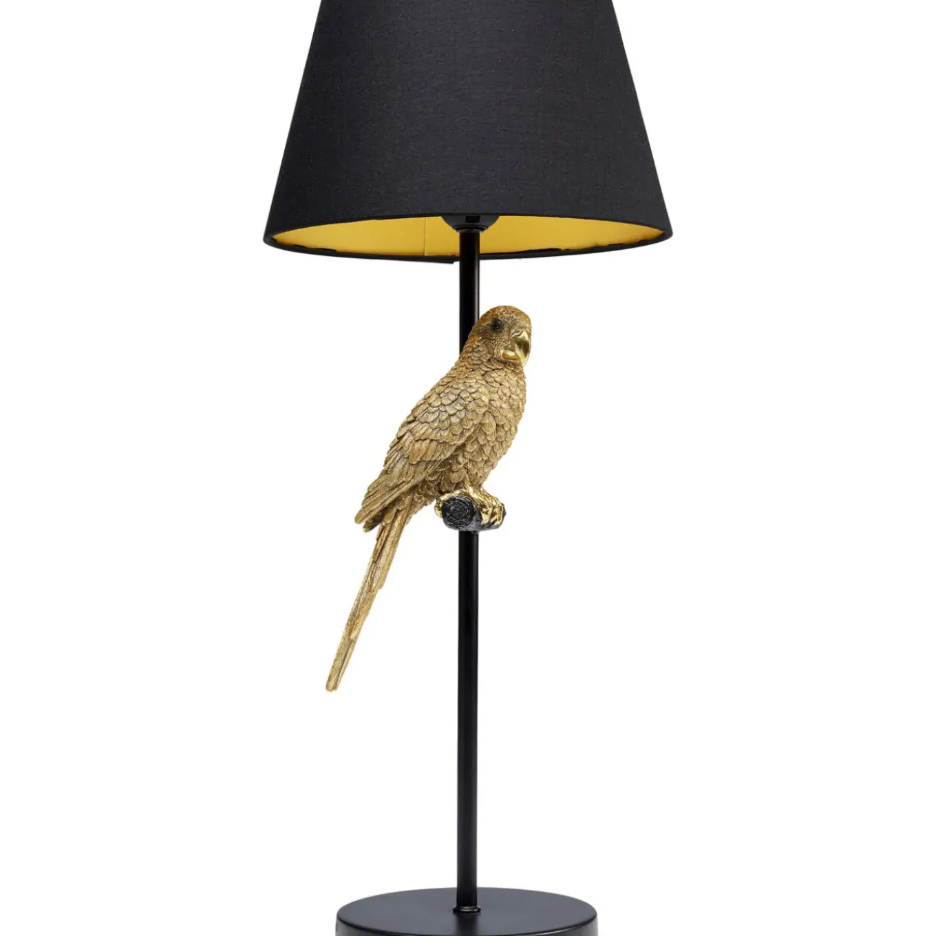 Lampe A Poser Animal Parrot Dore 56Cm
