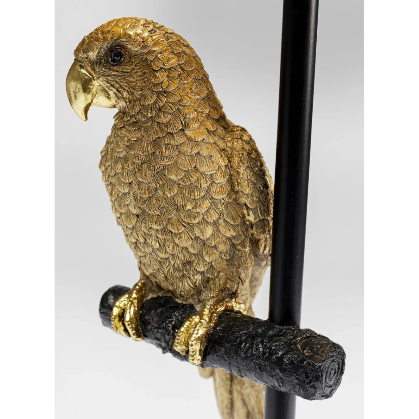 Lampe A Poser Animal Parrot Dore 56Cm