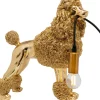 Lampe A Poser Animal Poodle Dore 32Cm