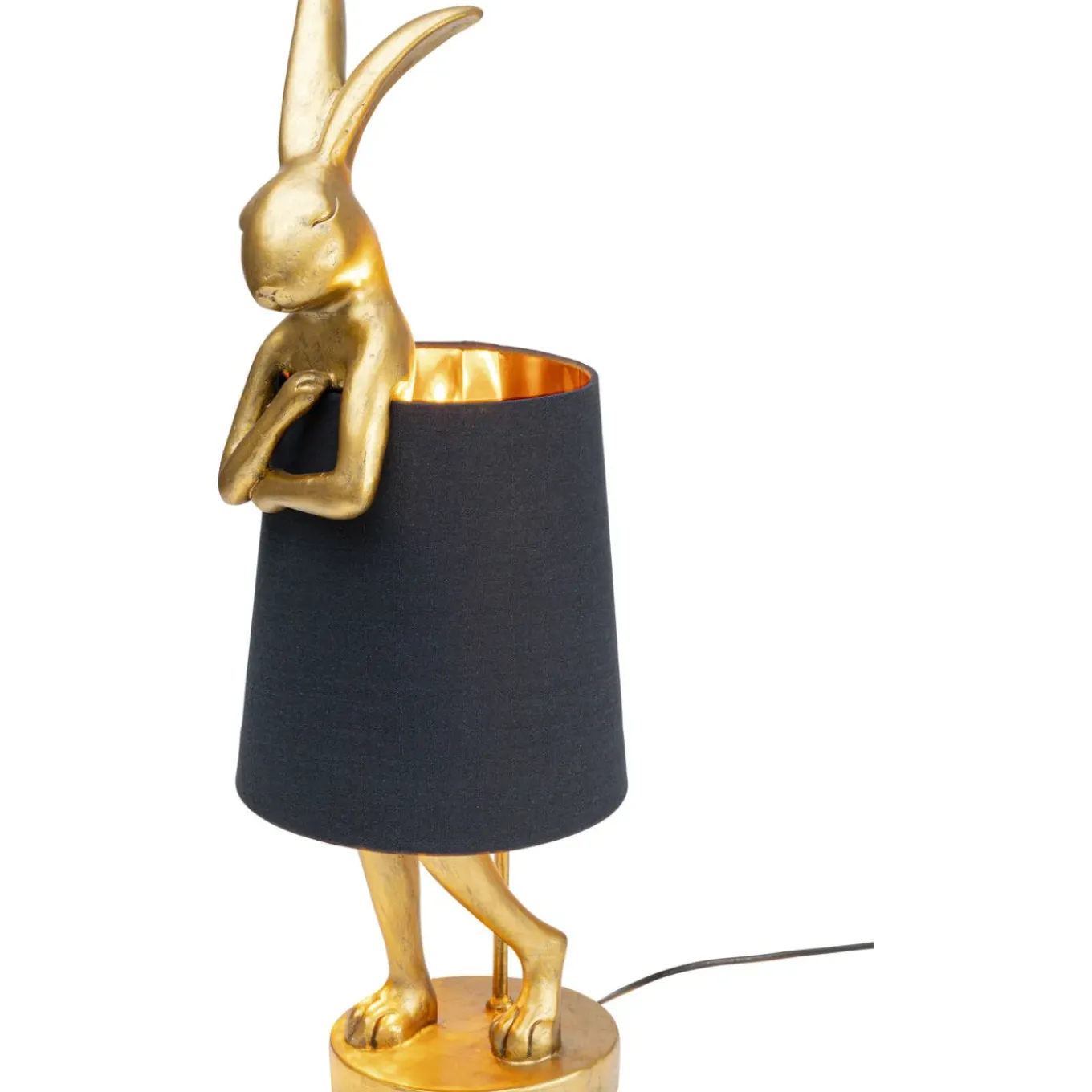 Lampe A Poser Animal Rabbit Dore/Noir 68Cm