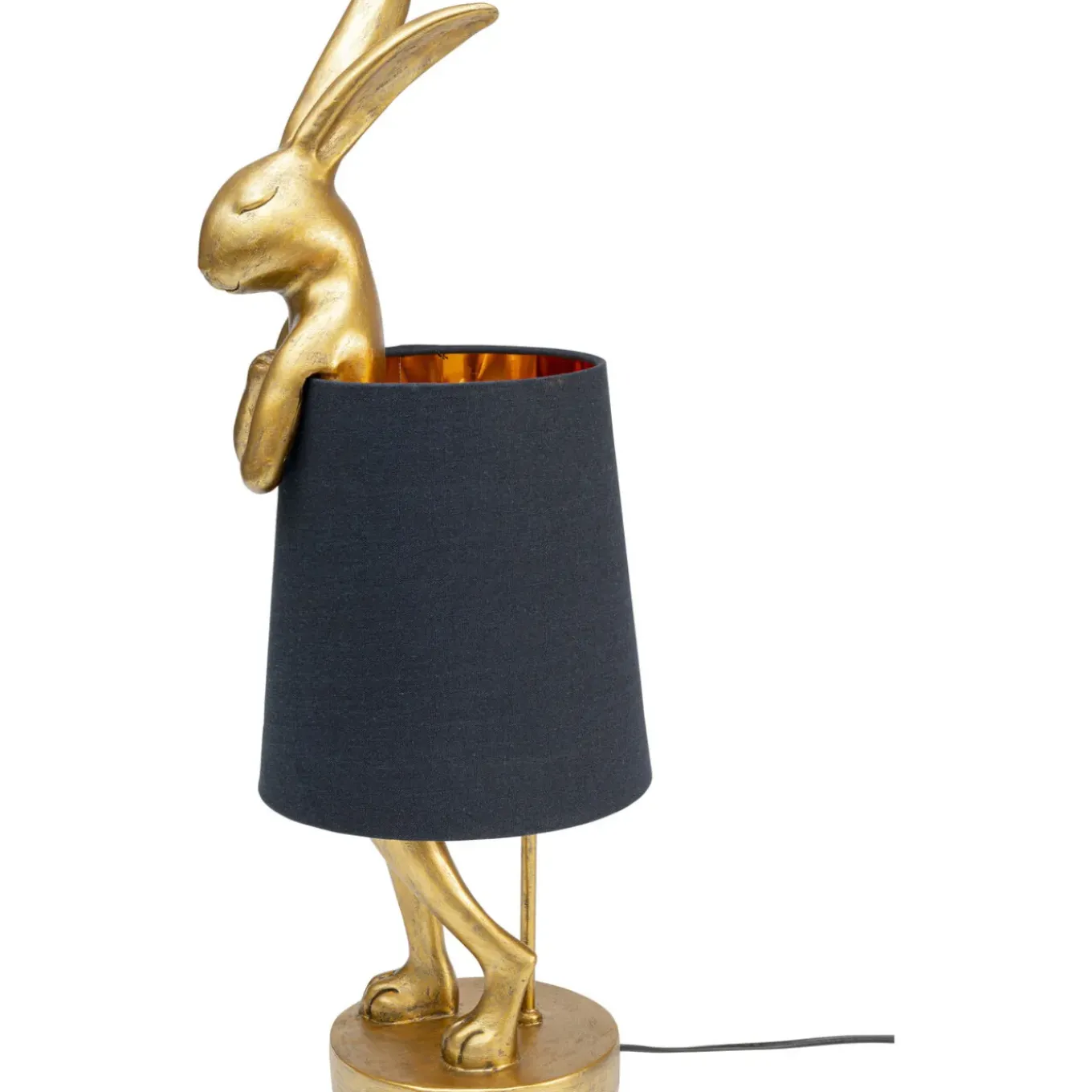 Lampe A Poser Animal Rabbit Dore/Noir 68Cm