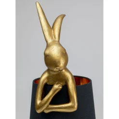 Lampe A Poser Animal Rabbit Dore/Noir 68Cm