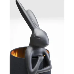 Lampe A Poser Animal Rabbit Noir 68Cm