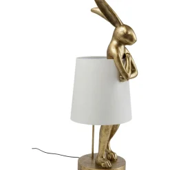 Lampe A Poser Animal Rabbit Dore/Blanc 88Cm