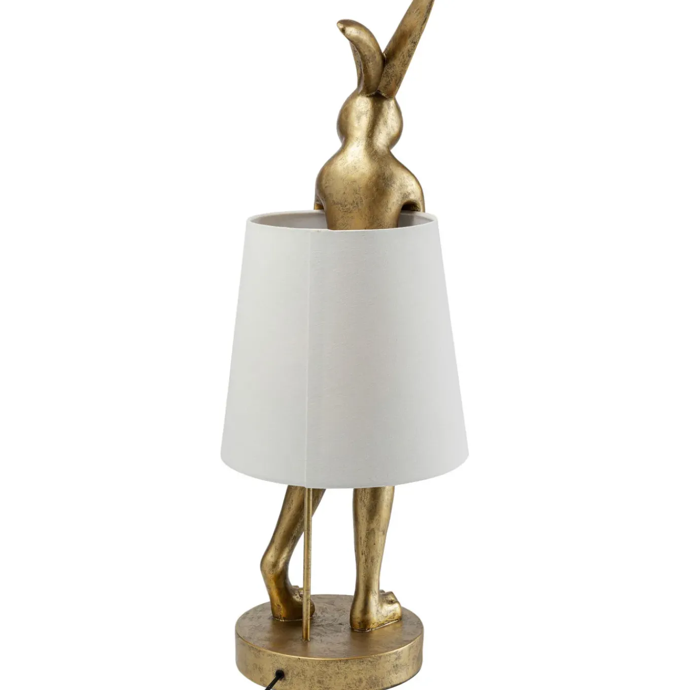 Lampe A Poser Animal Rabbit Dore/Blanc 88Cm