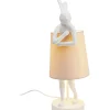 Lampe A Poser Animal Rabbit Blanc/Rose 50Cm