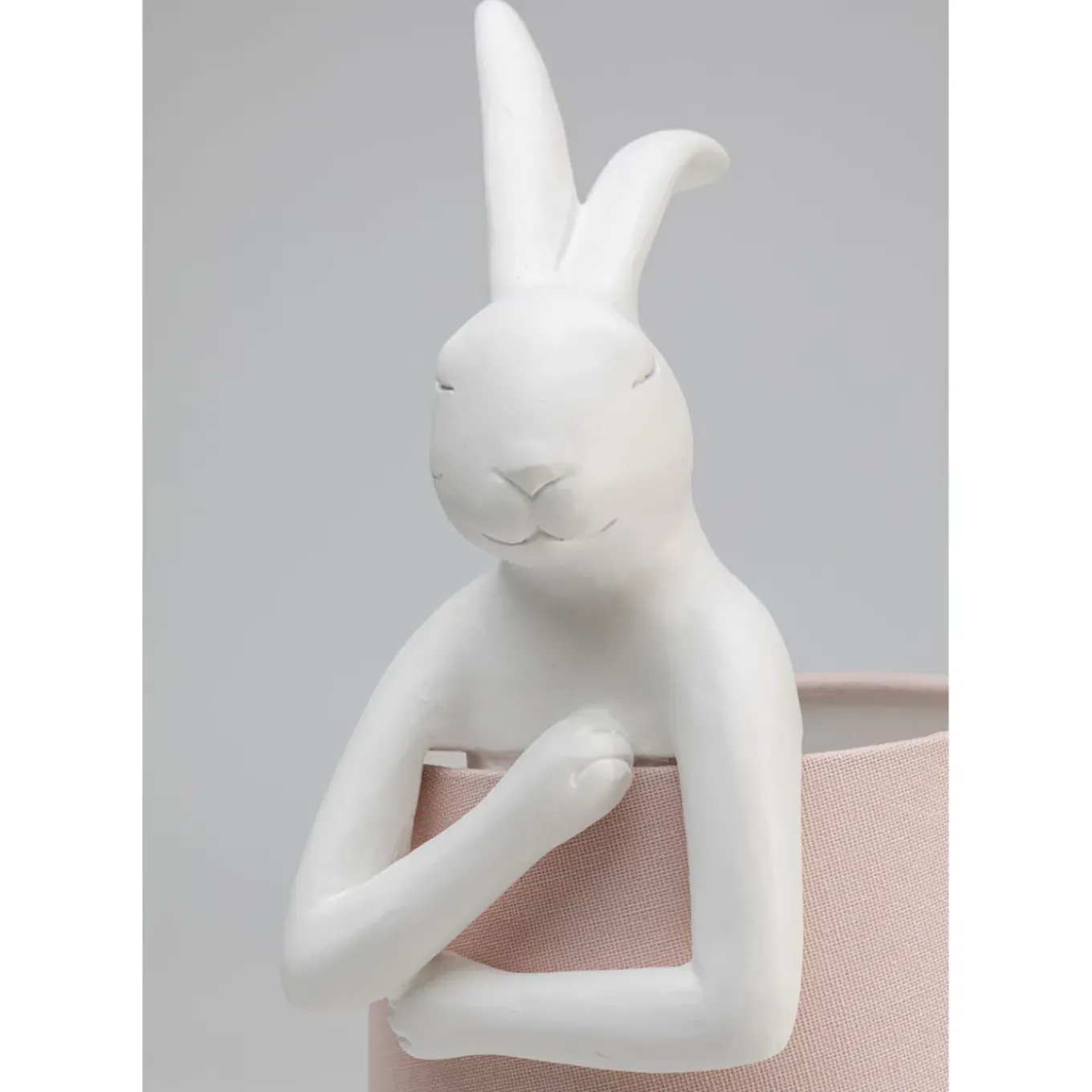 Lampe A Poser Animal Rabbit Blanc/Rose 50Cm