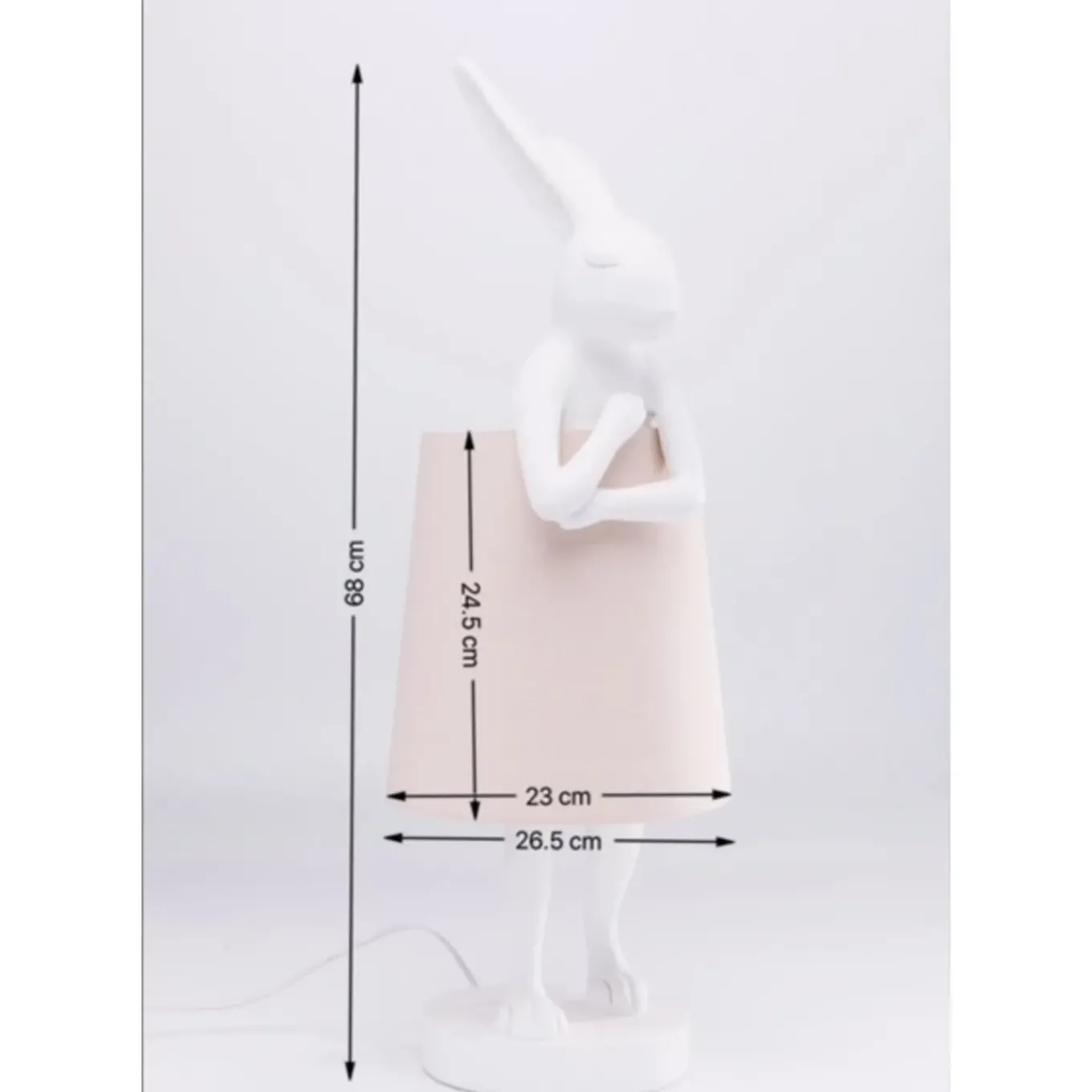 Lampe A Poser Animal Rabbit Blanc 68Cm