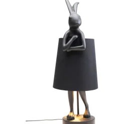 Lampe A Poser Animal Rabbit Noir 68Cm
