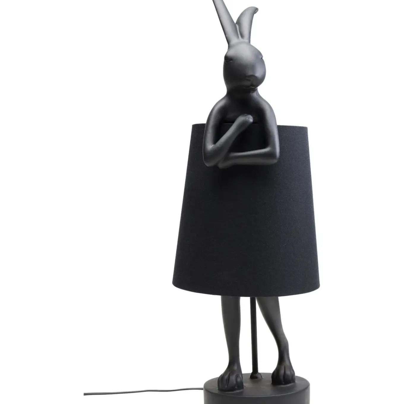 Lampe A Poser Animal Rabbit Noir 68Cm