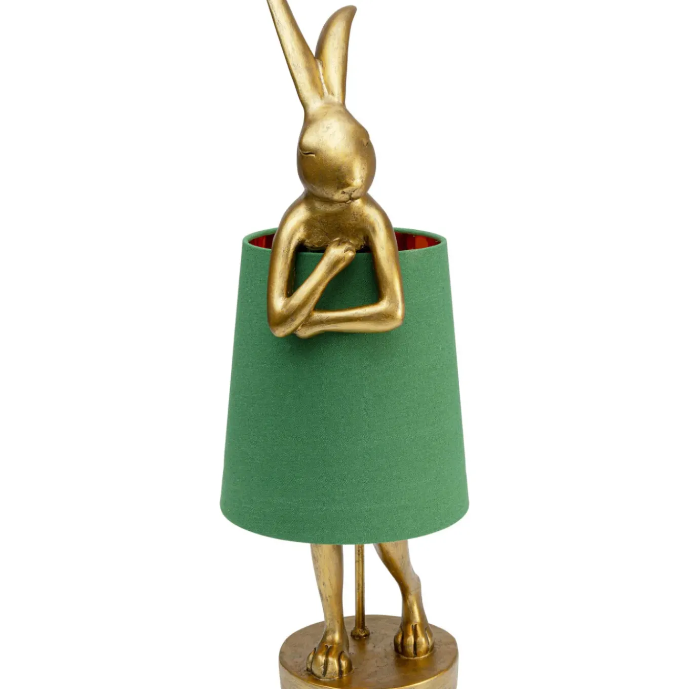 Lampe A Poser Animal Rabbit Dore/Vert 68Cm