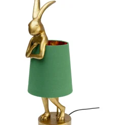 Lampe A Poser Animal Rabbit Dore/Vert 68Cm