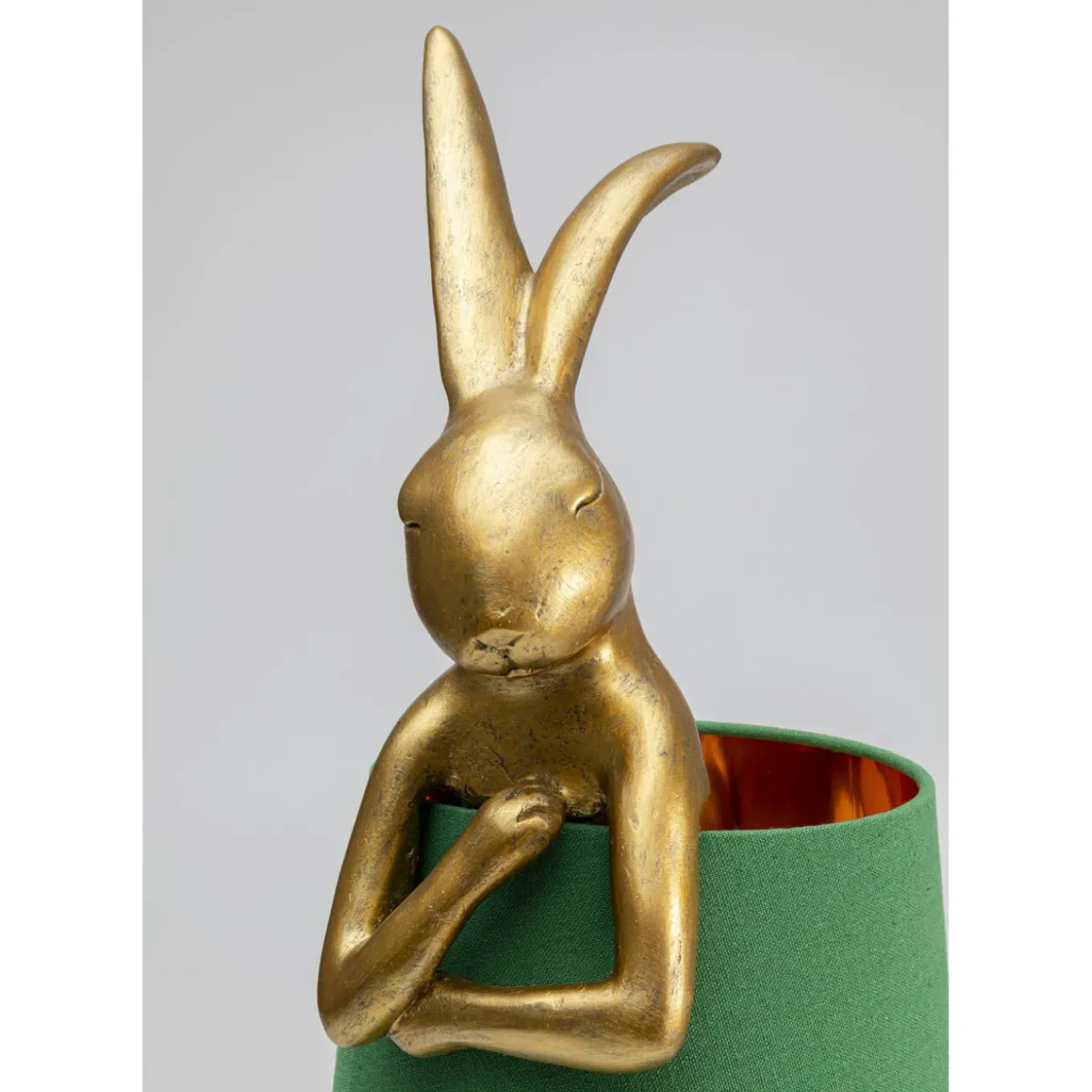 Lampe A Poser Animal Rabbit Dore/Vert 68Cm