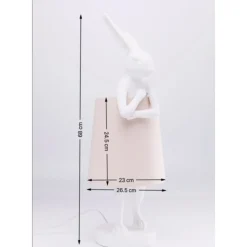 Lampe A Poser Animal Rabbit Blanc 68Cm