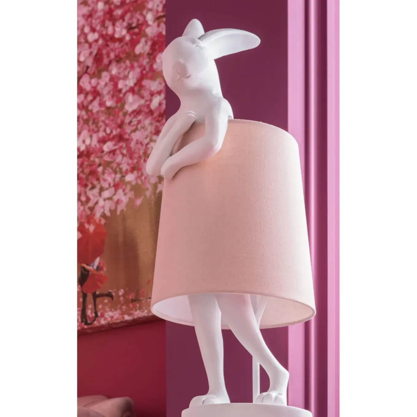 Lampe A Poser Animal Rabbit Blanc 68Cm