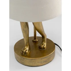 Lampe A Poser Animal Rabbit Dore/Blanc 50Cm
