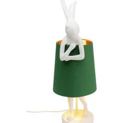 Lampe A Poser Animal Rabbit Blanc/Vert 68Cm