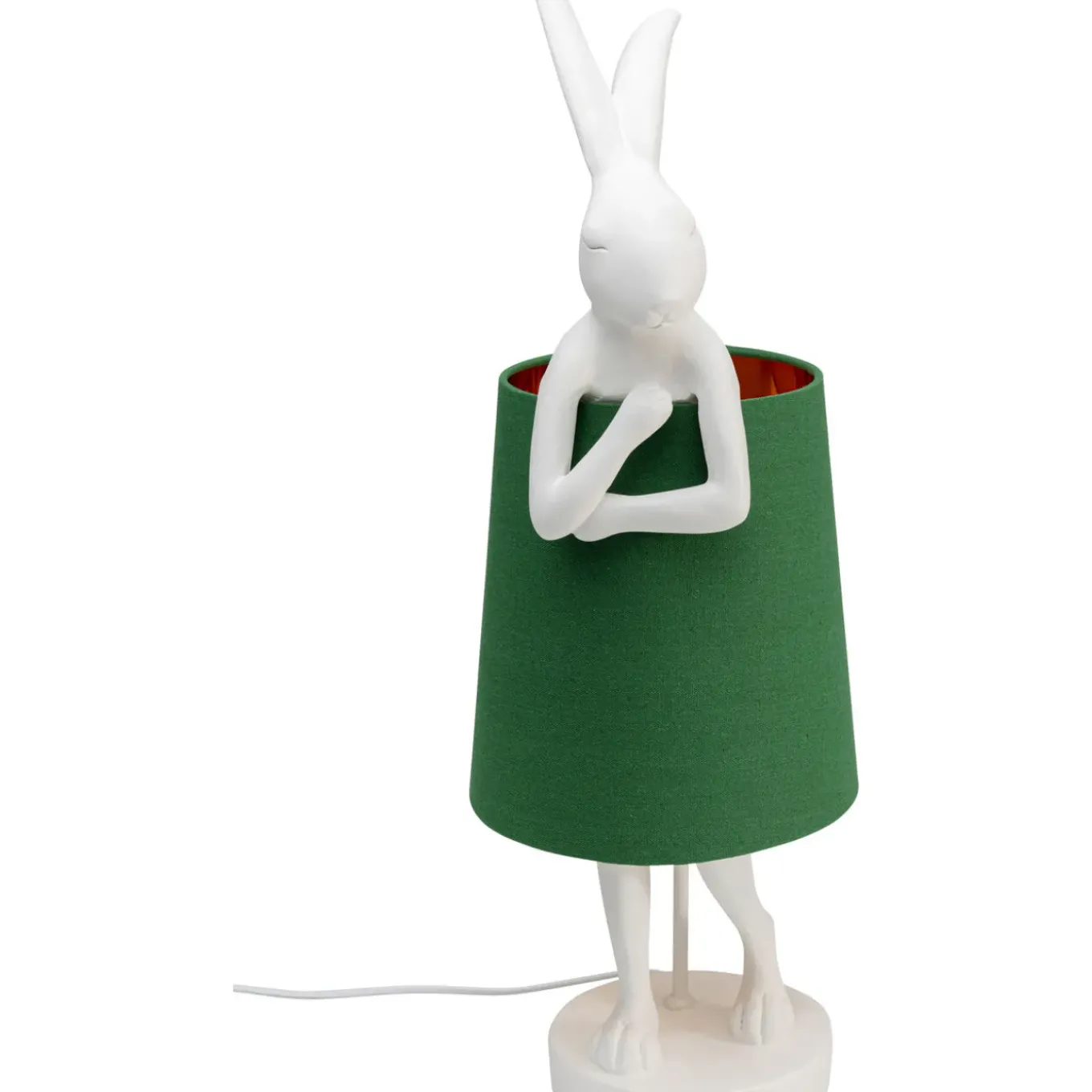 Lampe A Poser Animal Rabbit Blanc/Vert 68Cm