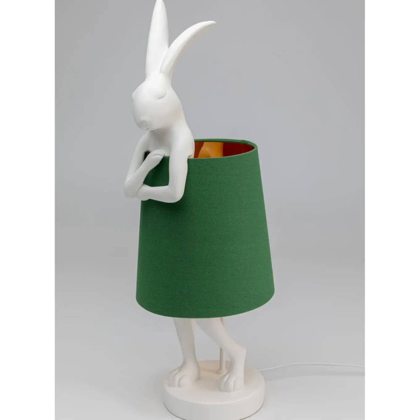 Lampe A Poser Animal Rabbit Blanc/Vert 68Cm