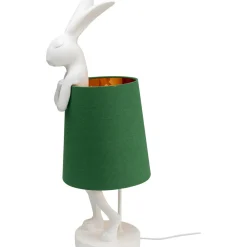 Lampe A Poser Animal Rabbit Blanc/Vert 68Cm