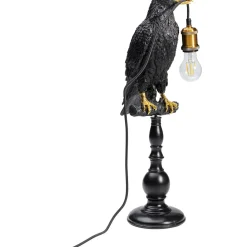 Lampe A Poser Animal Sitting Crow Noir Mat 61Cm