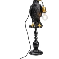 Lampe A Poser Animal Sitting Crow Noir Mat 61Cm