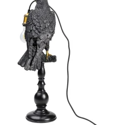 Lampe A Poser Animal Sitting Crow Noir Mat 61Cm