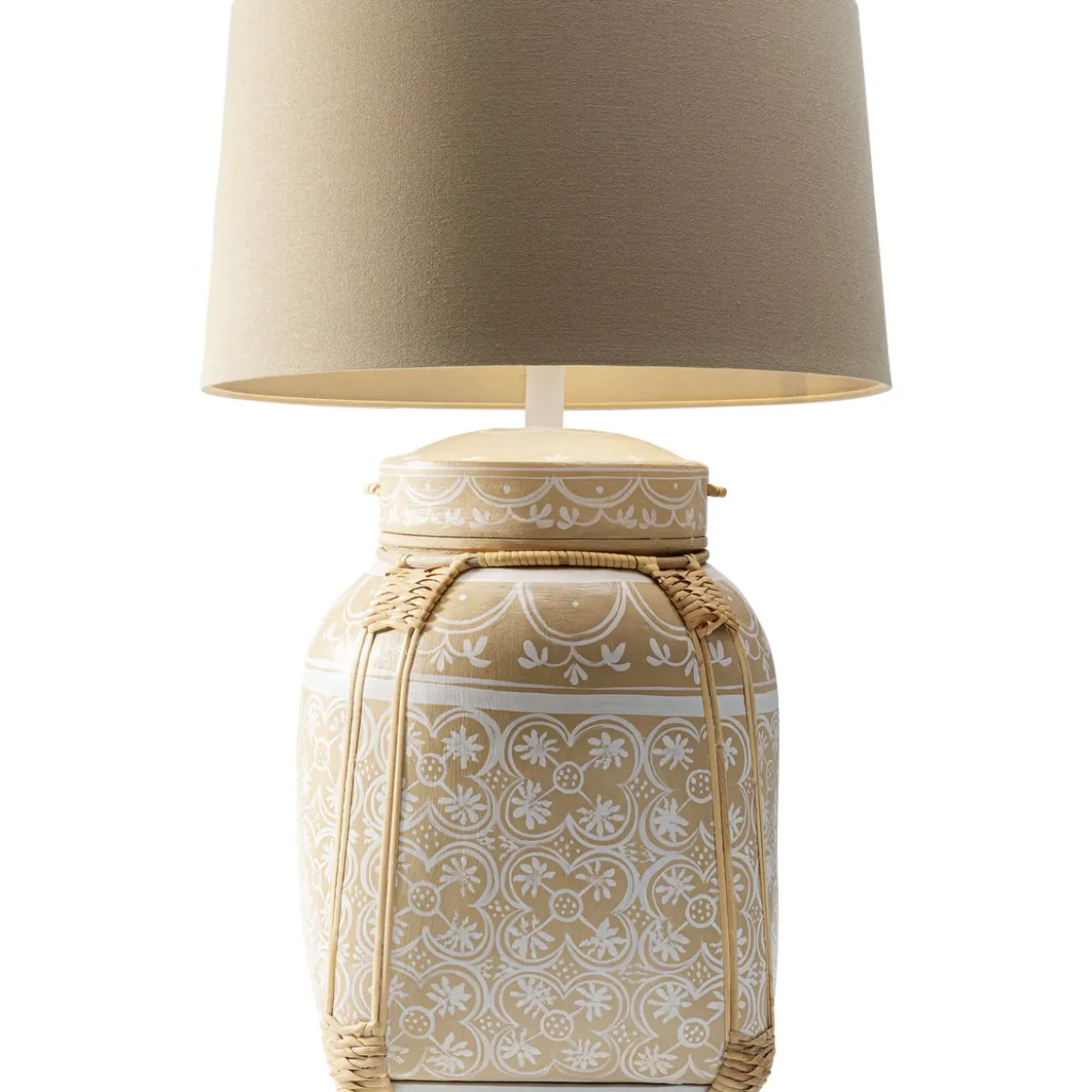Lampe A Poser Basket Creme 73Cm