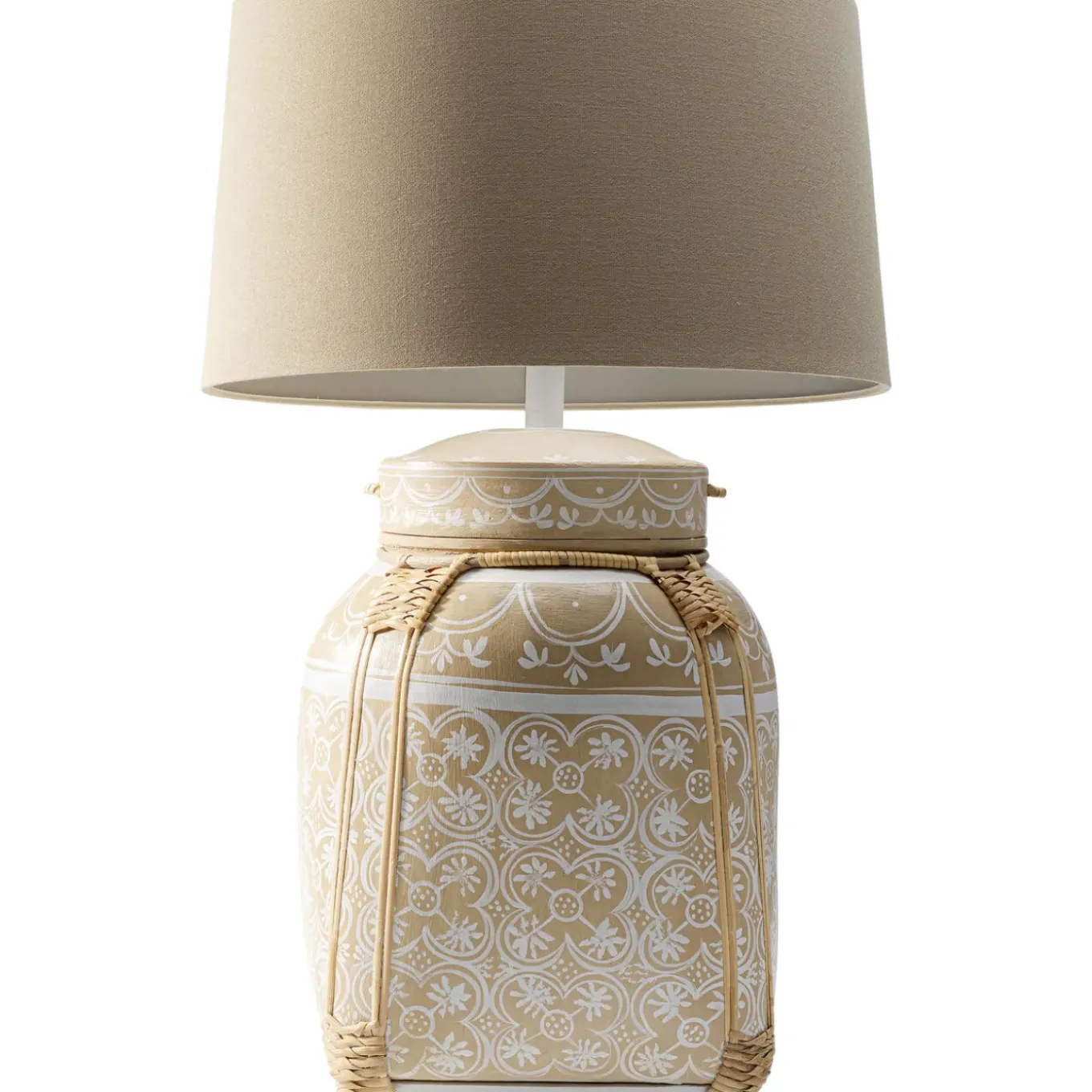 Lampe A Poser Basket Creme 73Cm