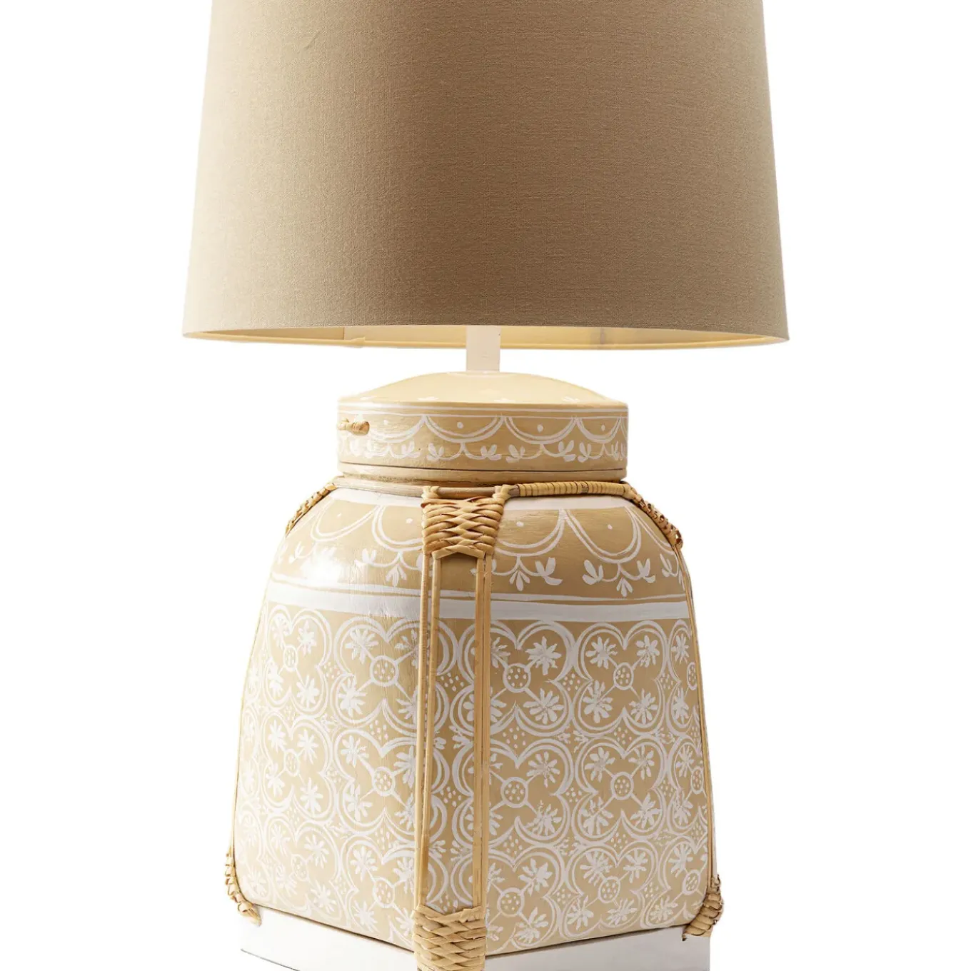 Lampe A Poser Basket Creme 73Cm