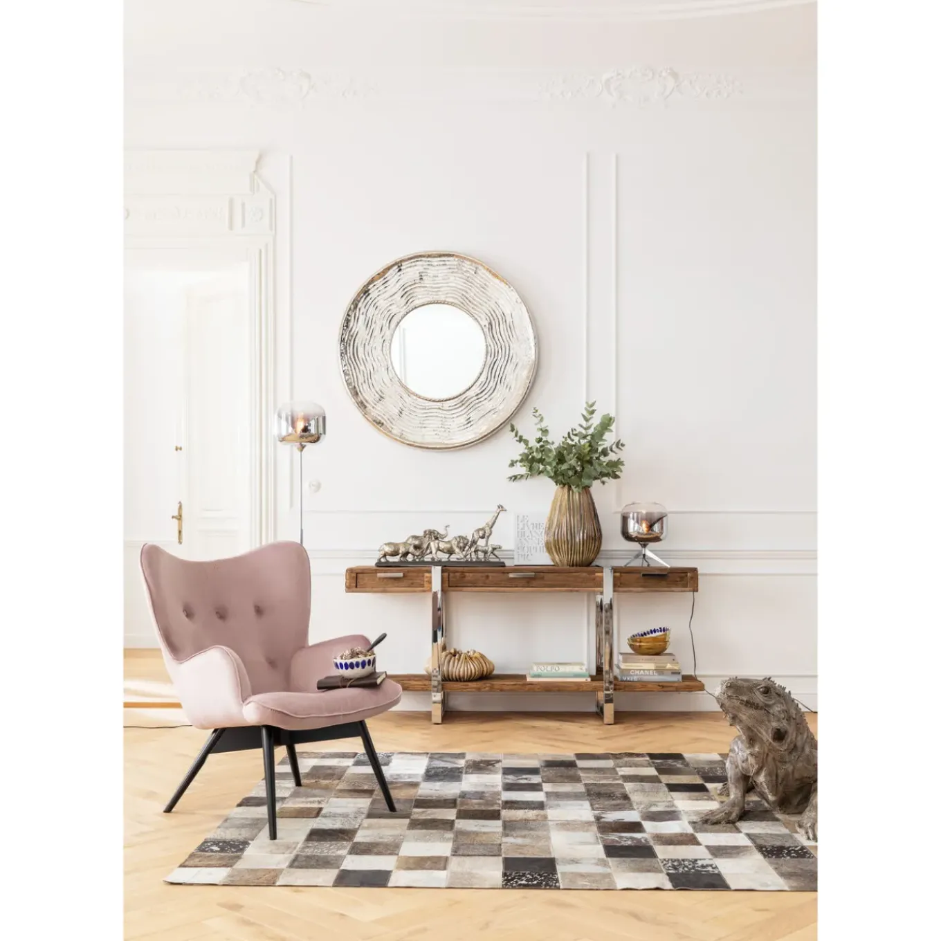 Lampe A Poser Chrome Goblet Ball