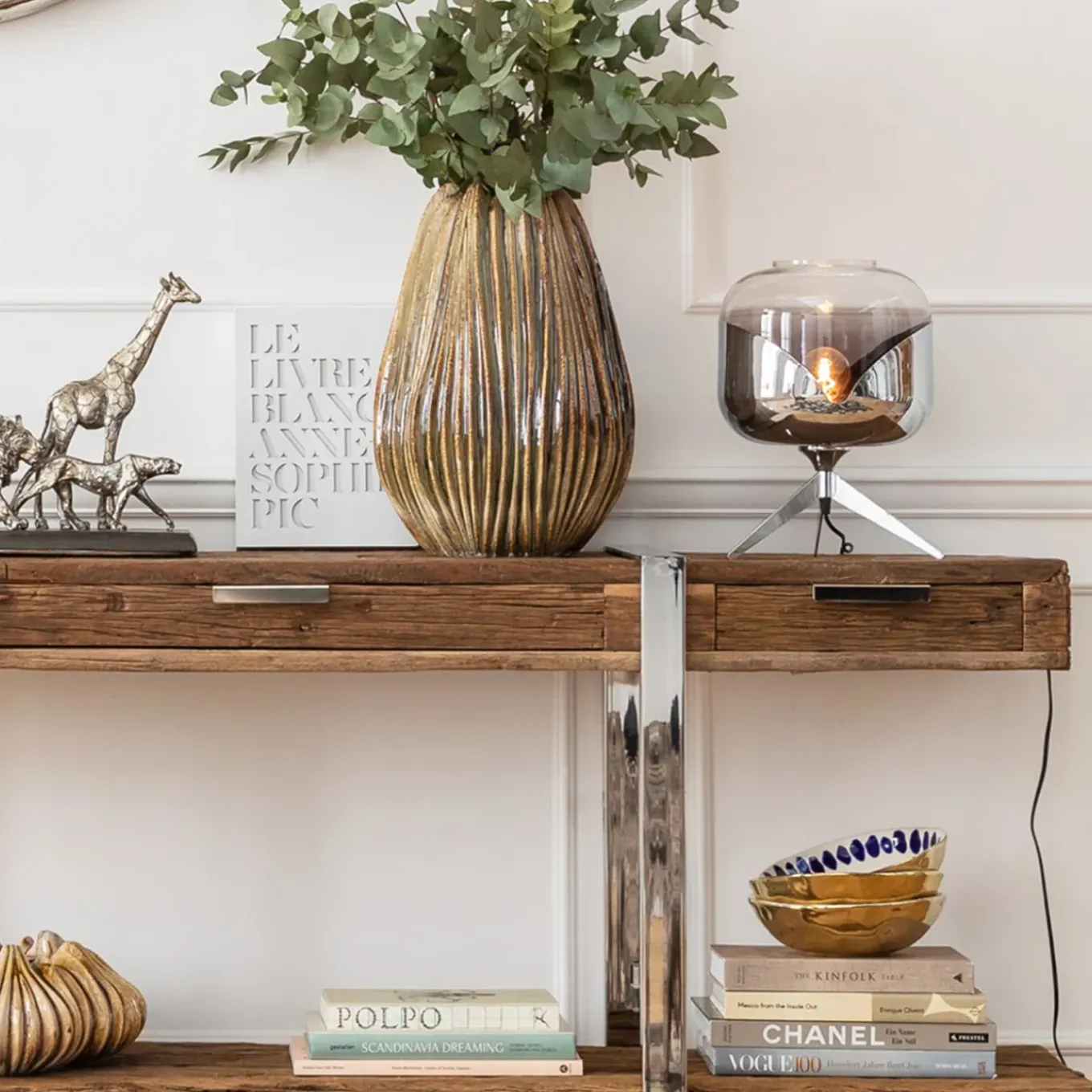 Lampe A Poser Chrome Goblet Ball