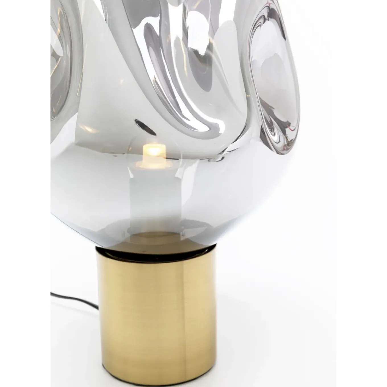 Lampe A Poser Dough Argente 38Cm