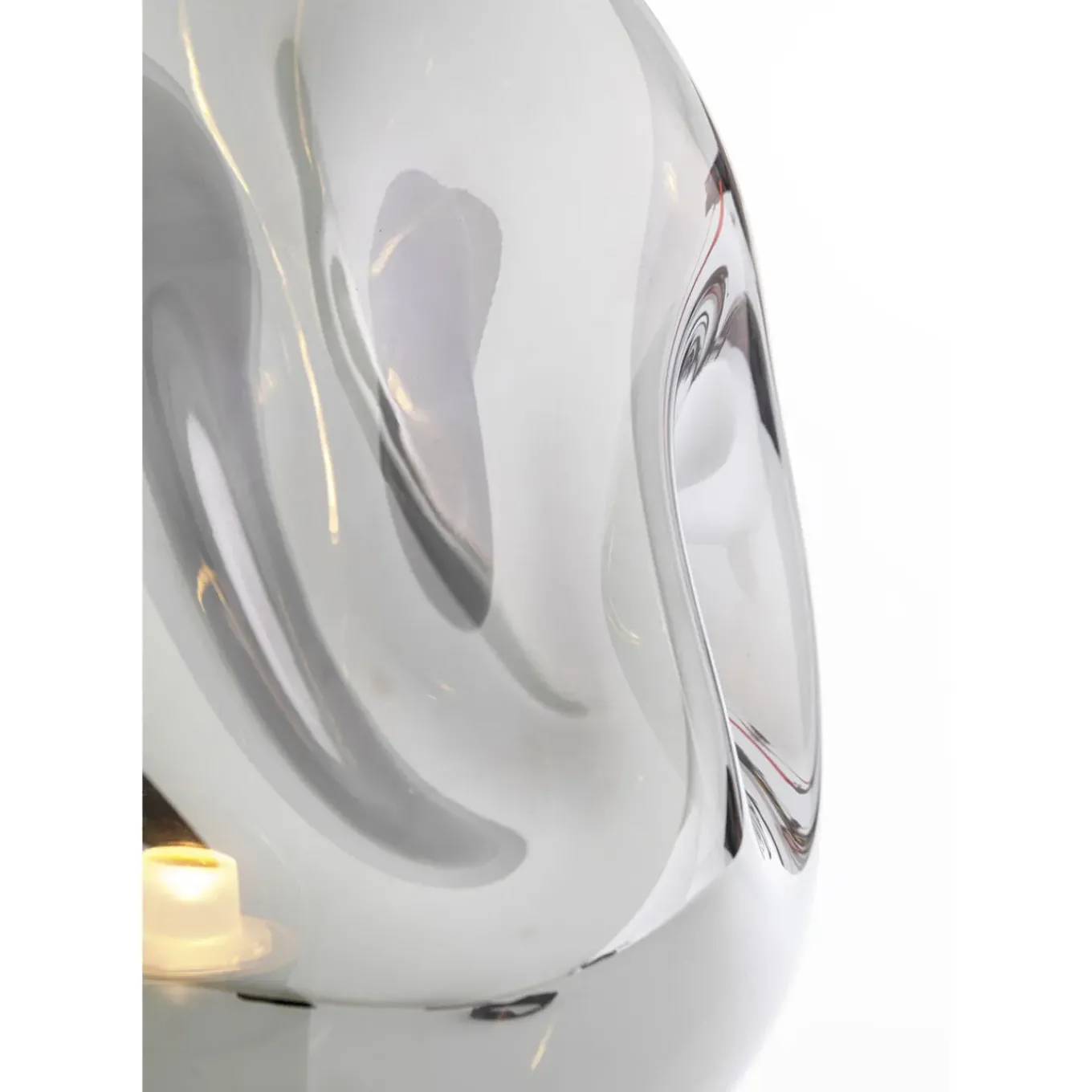 Lampe A Poser Dough Argente 38Cm