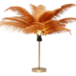 Lampe A Poser Feather Palm Rusty Red 60Cm