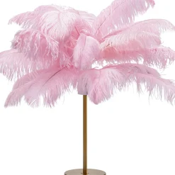 Lampe A Poser Feather Palm Fuchsia 60Cm