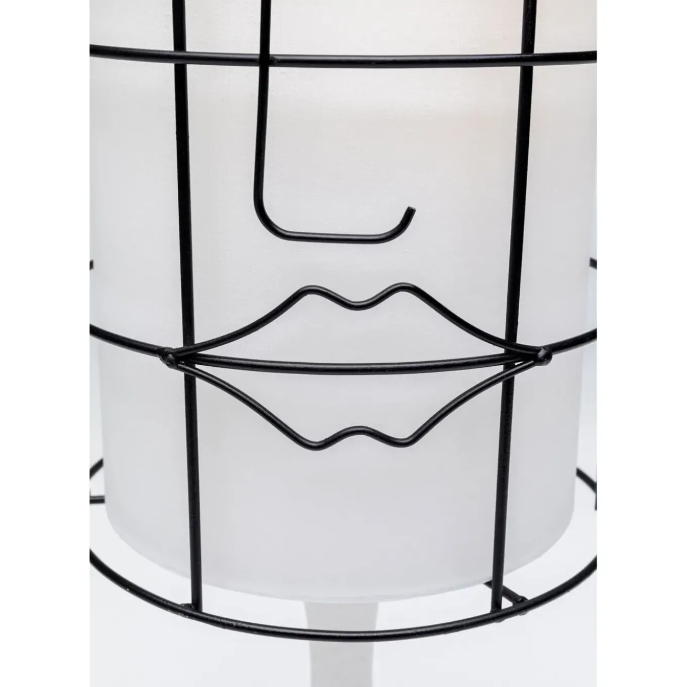 Lampe A Poser Grid Face Blanc 60Cm
