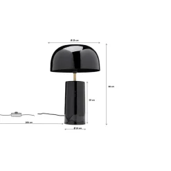 Lampe A Poser Loungy Noir 38Cm