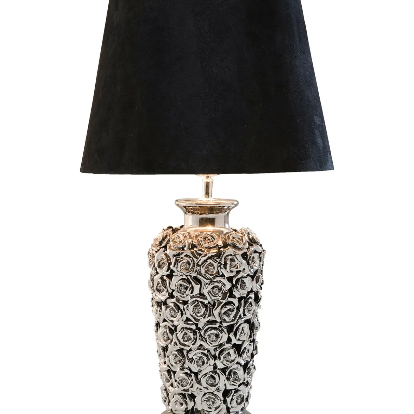 Lampe A Poser Rose Argente´ 57Cm