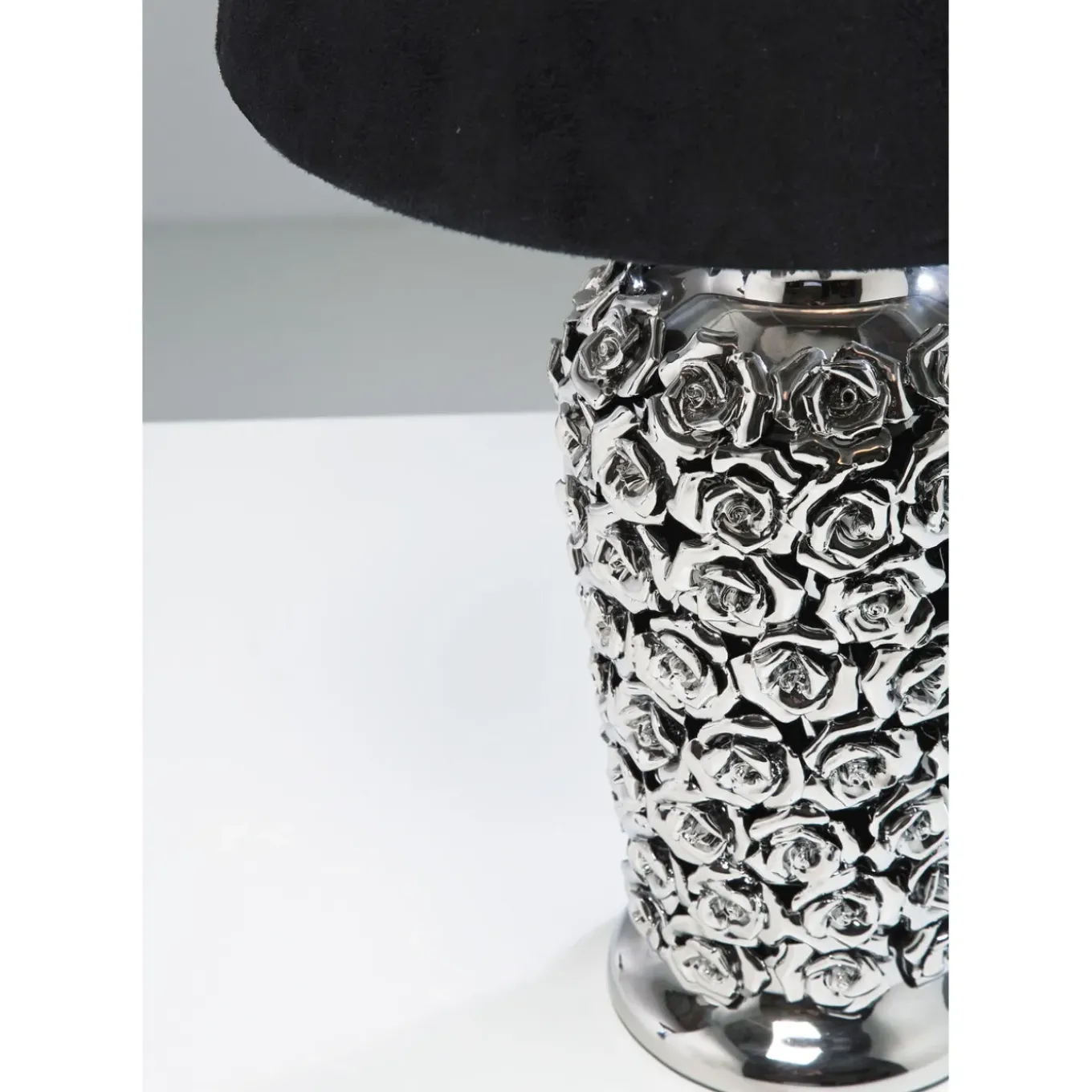 Lampe A Poser Rose Argente´ 57Cm