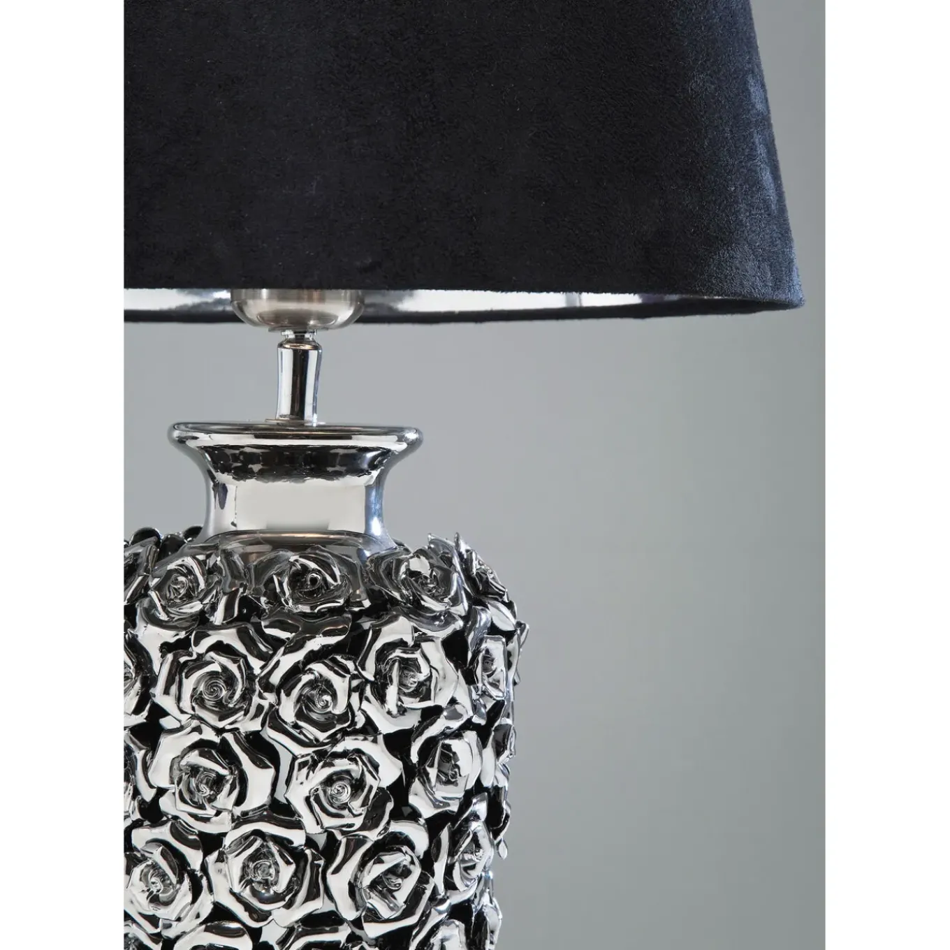 Lampe A Poser Rose Argente´ 57Cm