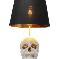 Lampe A Poser Skull Crystals Front 44Cm