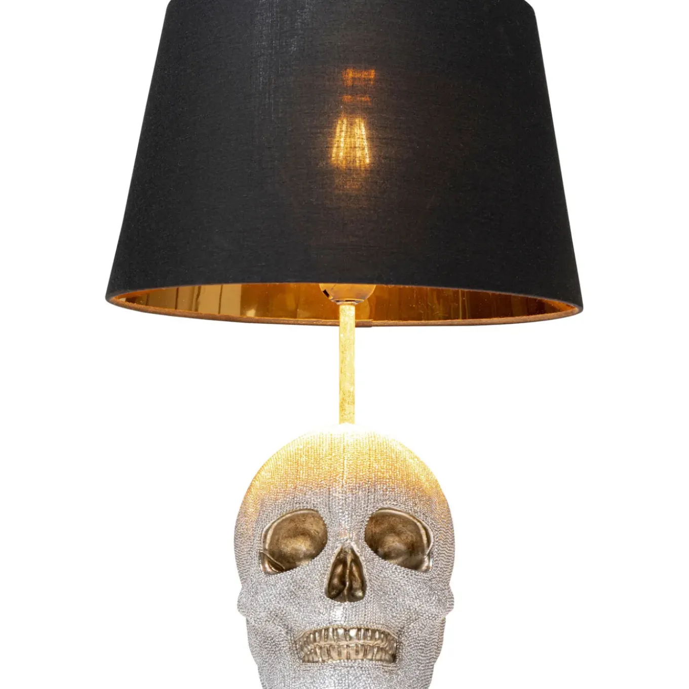 Lampe A Poser Skull Crystals Front 44Cm