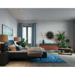 Lampe A Poser Waterflow Bleu 79Cm