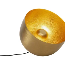 Lampe De Sol Apollon Smooth Dore O35Cm