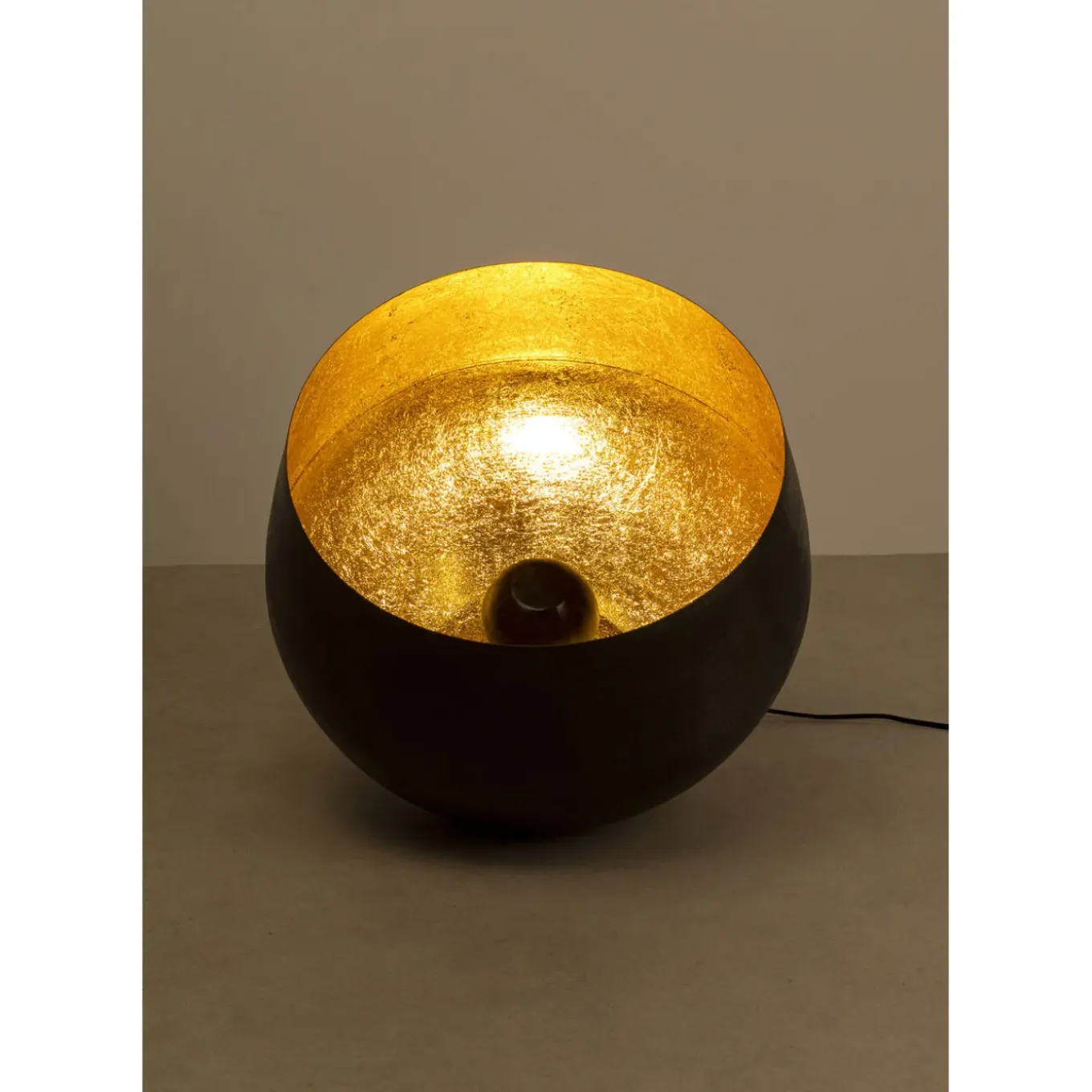 Lampe De Sol Apollon Smooth Noir O50Cm