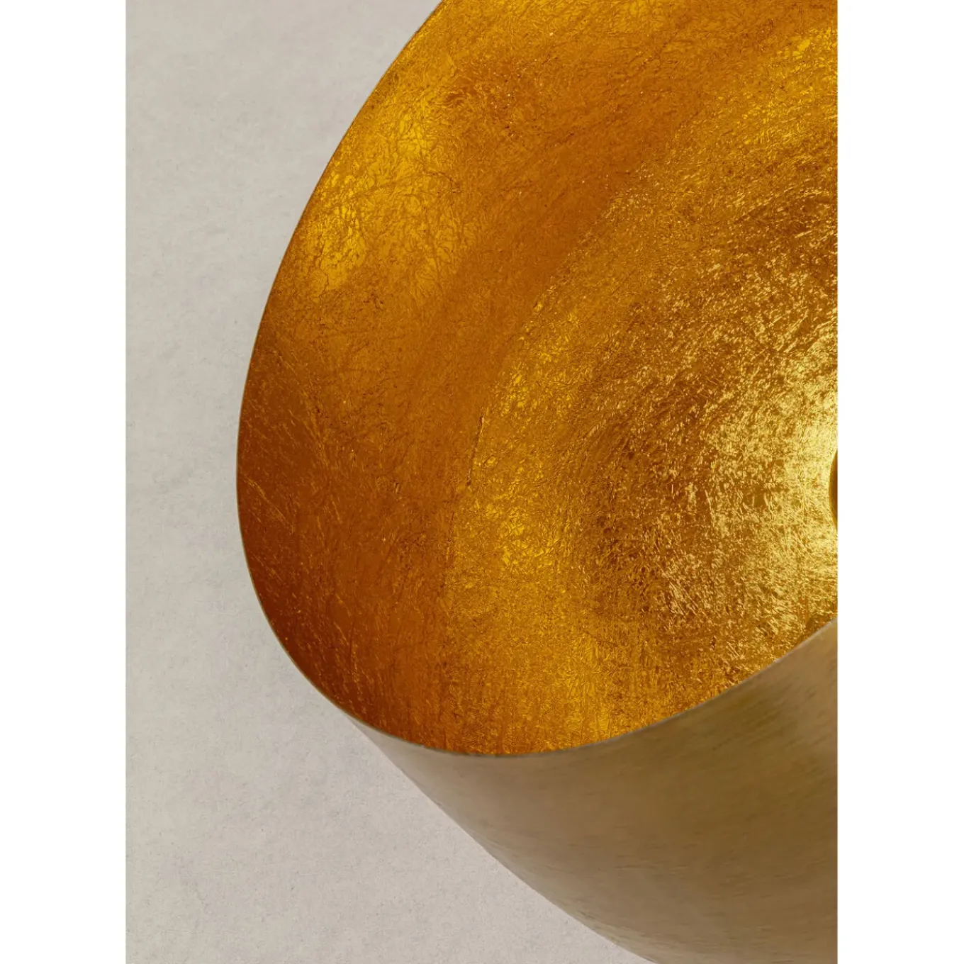 Lampe De Sol Apollon Smooth Dore O50Cm