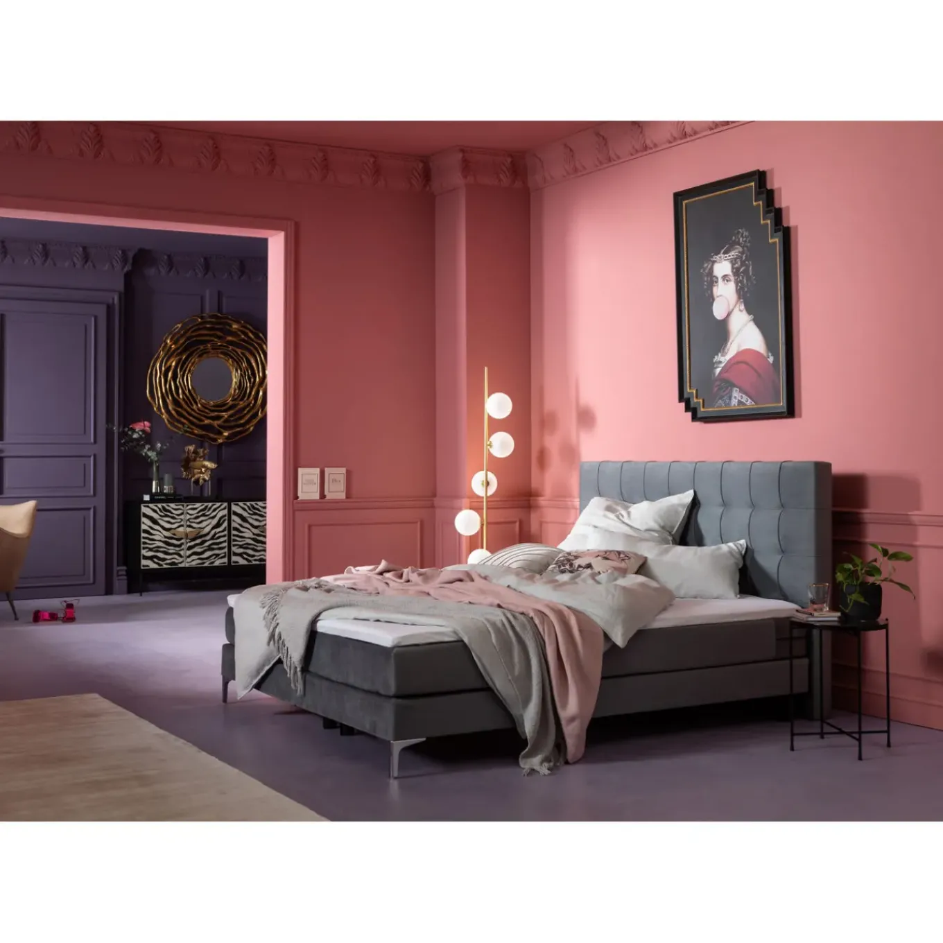 Lit Boxspring Benito Star Gris 160X200
